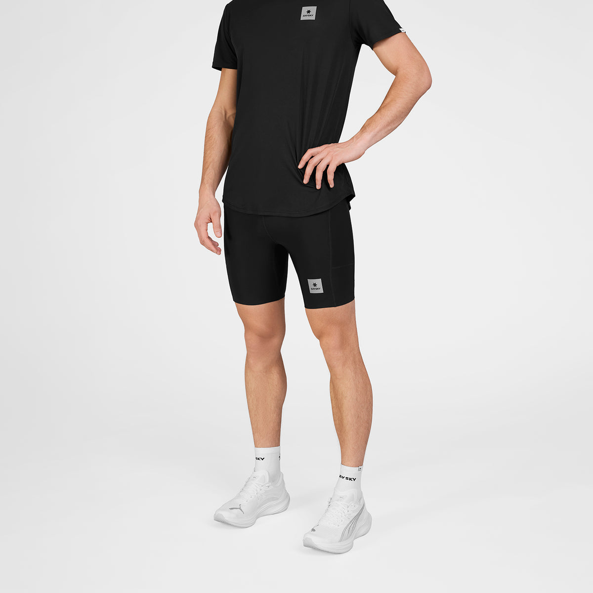 ランニングタイツ SM55004c901 Flow+ Race Short Tights 7inch - Black [メンズ]