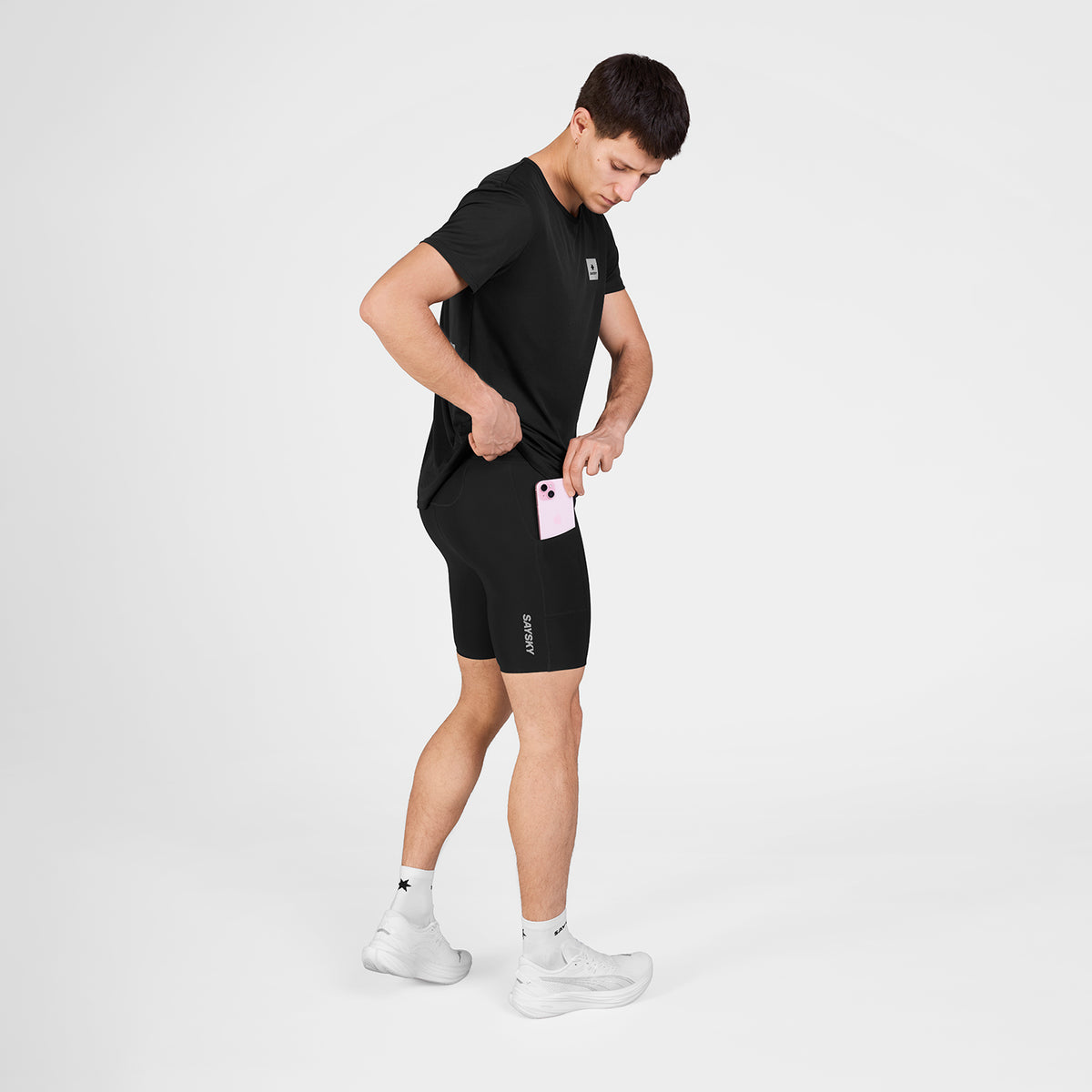 ランニングタイツ SM55004c901 Flow+ Race Short Tights 7inch - Black [メンズ]