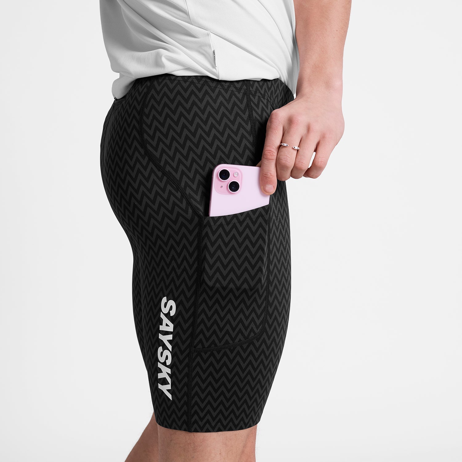 ランニングタイツ SM55006c1062 Zig Zag Combat+ Short Tights 9inch - Blackzigzag [メンズ]