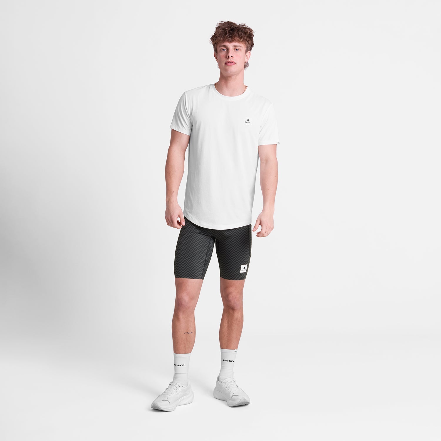 ランニングタイツ SM55006c1062 Zig Zag Combat+ Short Tights 9inch - Blackzigzag [メンズ]