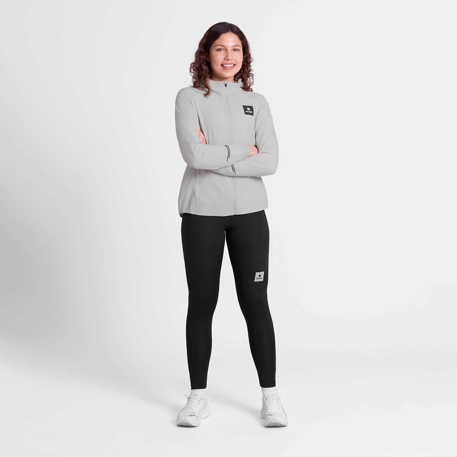 ランニングジャケット SW10001c610 W Clean Pace Flex Hooded Jacket - Grey [レディーズ]