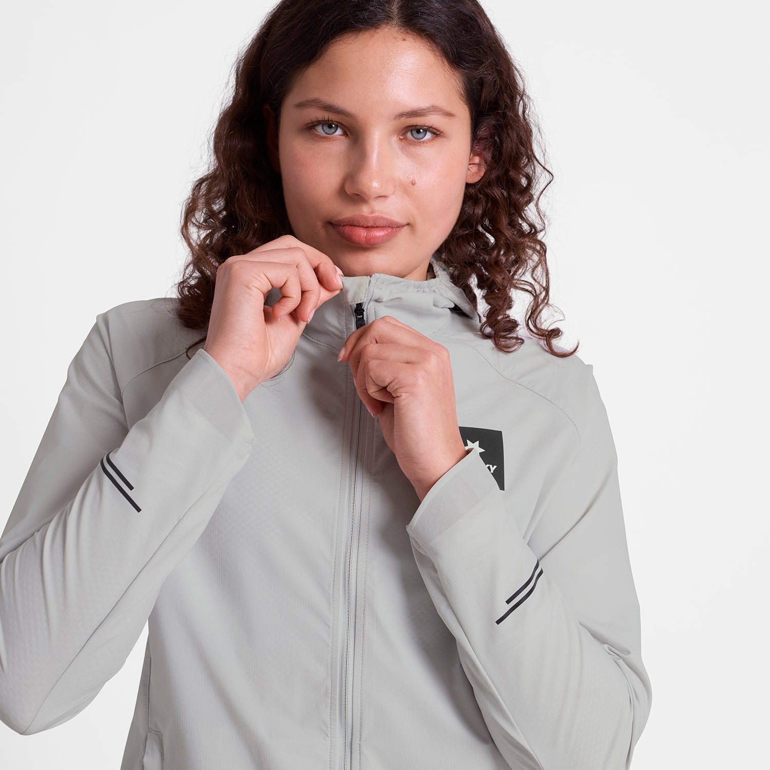 ランニングジャケット SW10001c610 W Clean Pace Flex Hooded Jacket - Grey [レディーズ]