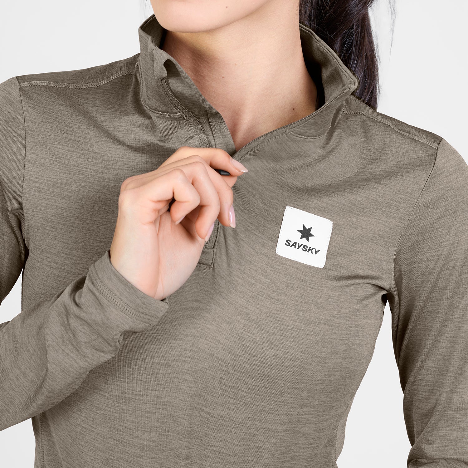 ランニングTシャツ（ロングスリーブ） SW20002c8005 W Pace Half Zip Long Sleeve - Taupe [レディーズ]