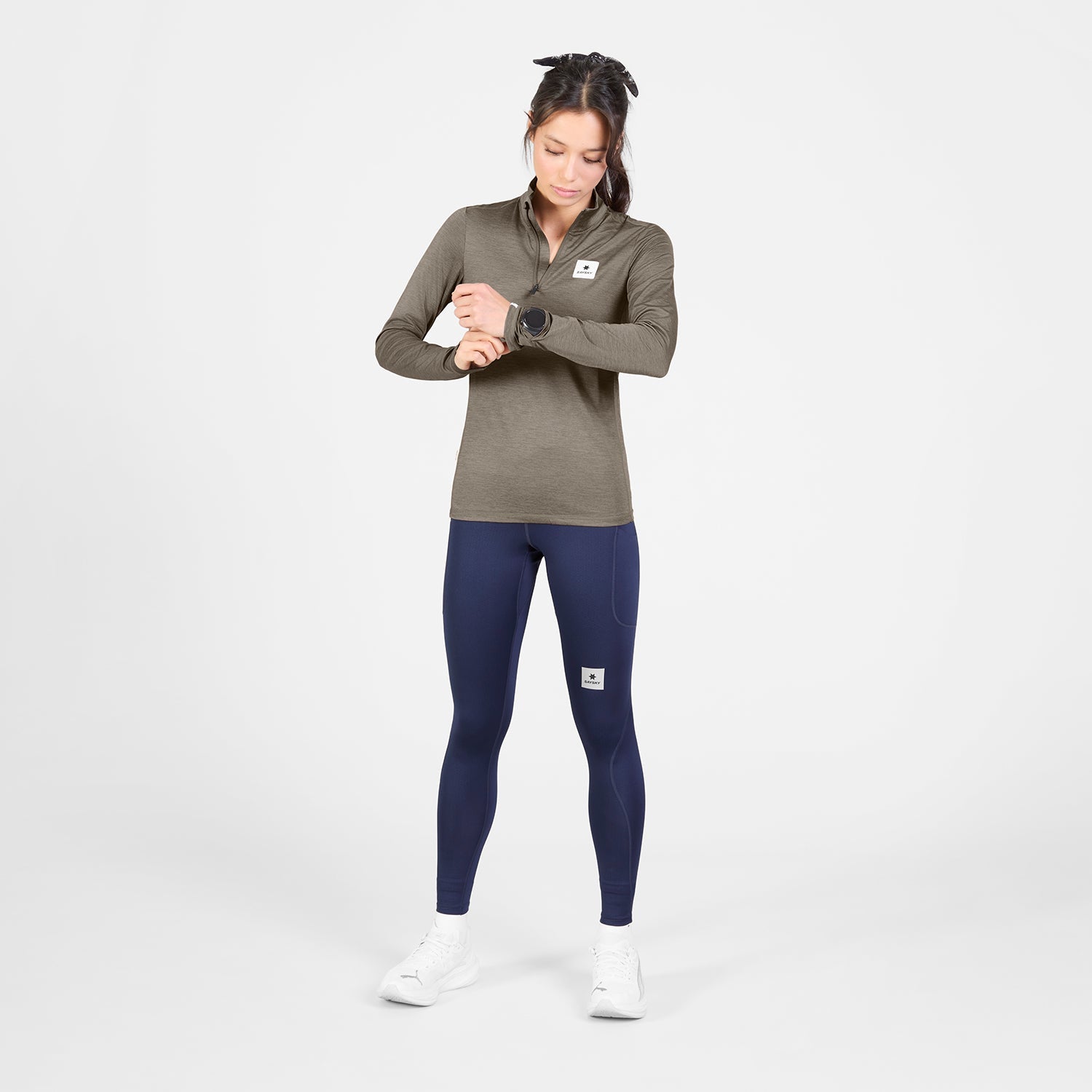 ランニングTシャツ（ロングスリーブ） SW20002c8005 W Pace Half Zip Long Sleeve - Taupe [レディーズ]
