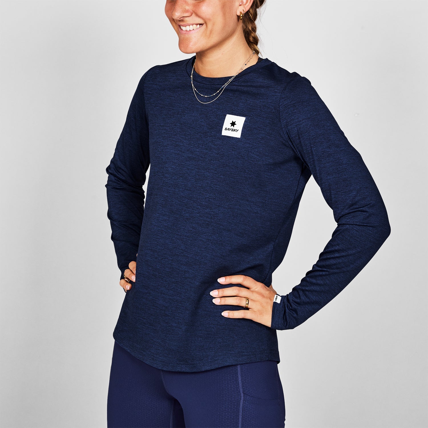 ランニングTシャツ（ロングスリーブ） SW20003c2001 W Clean Pace Long Sleeve - Blue [レディーズ]