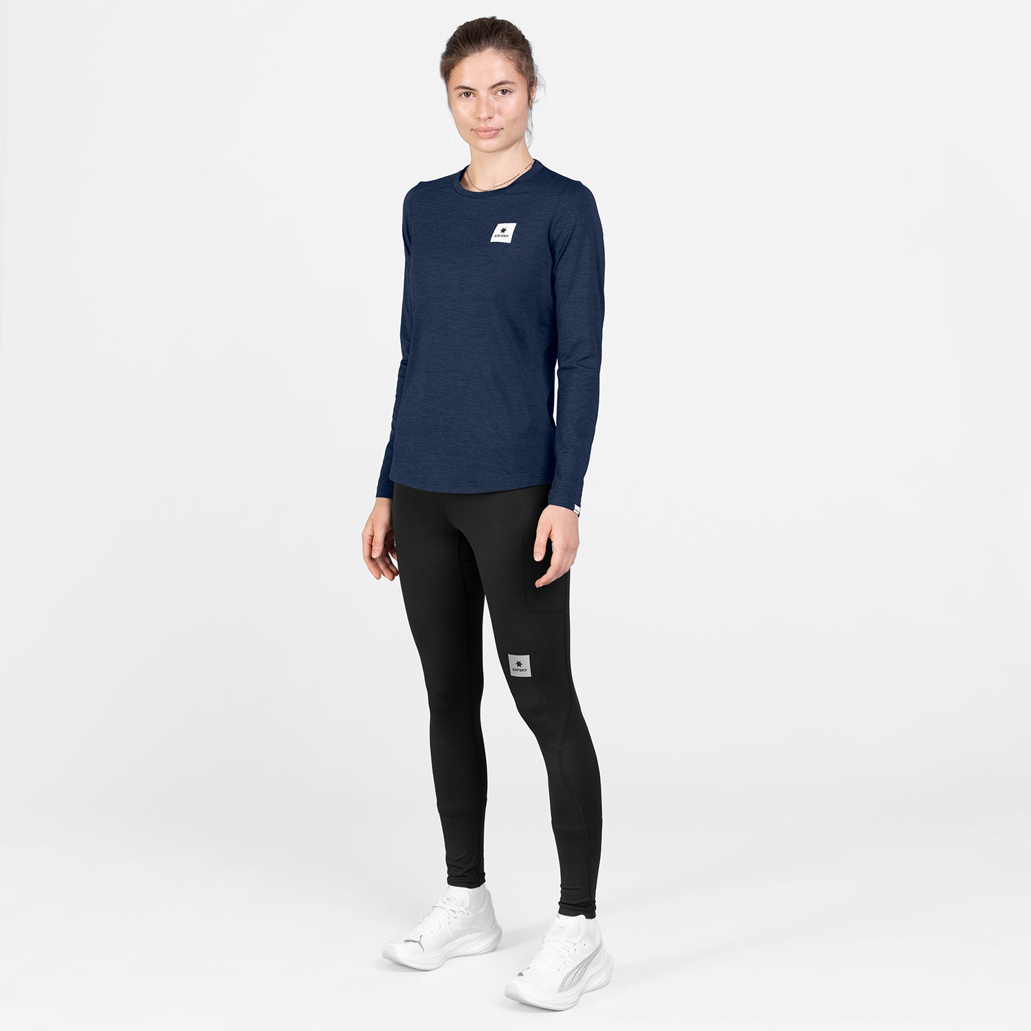 ランニングTシャツ（ロングスリーブ） SW20003c2001 W Clean Pace Long Sleeve - Blue [レディーズ]
