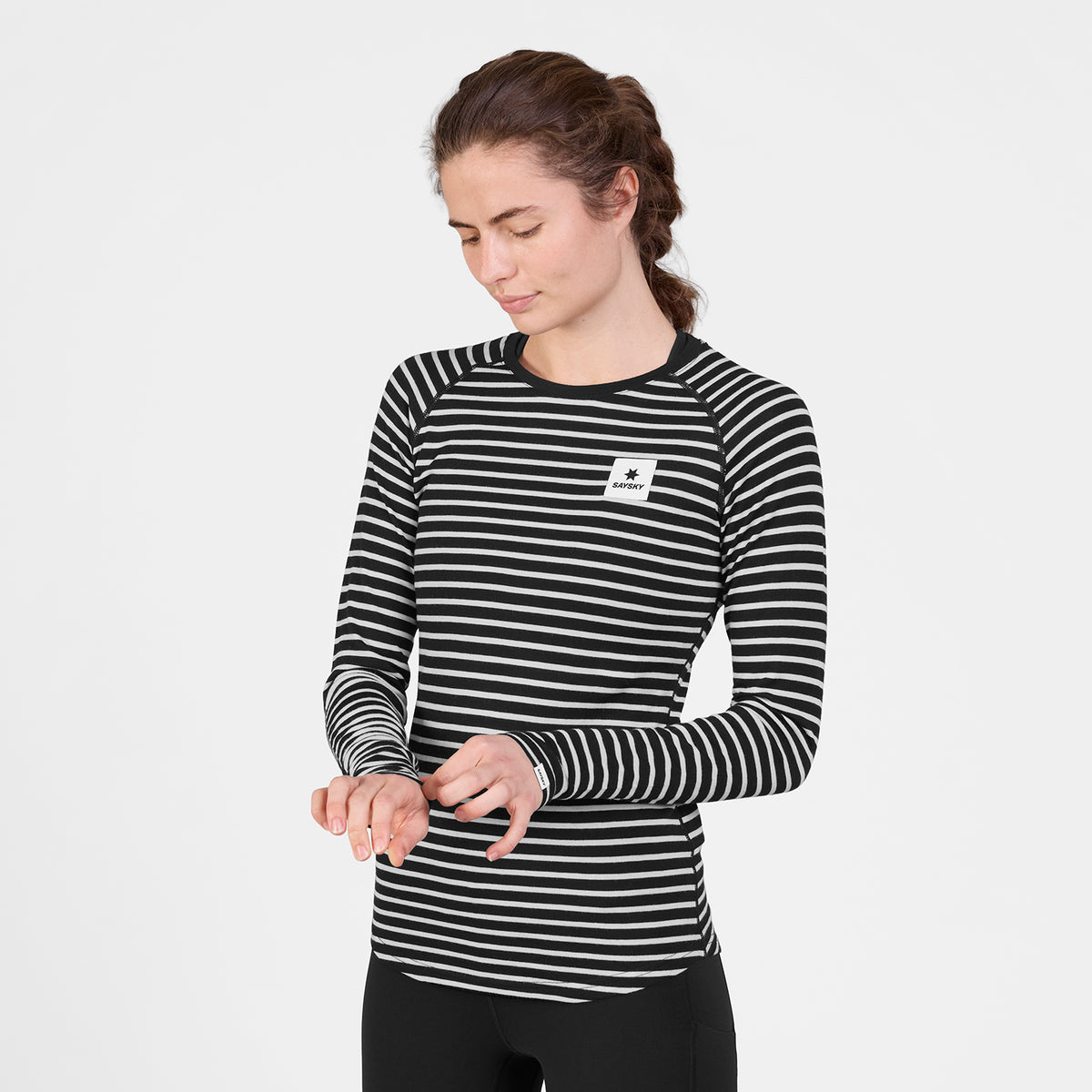 ランニングTシャツ（ロングスリーブ） SW20005c002 Wmns Merino 165 Long Sleeve - Stripes [レディーズ]