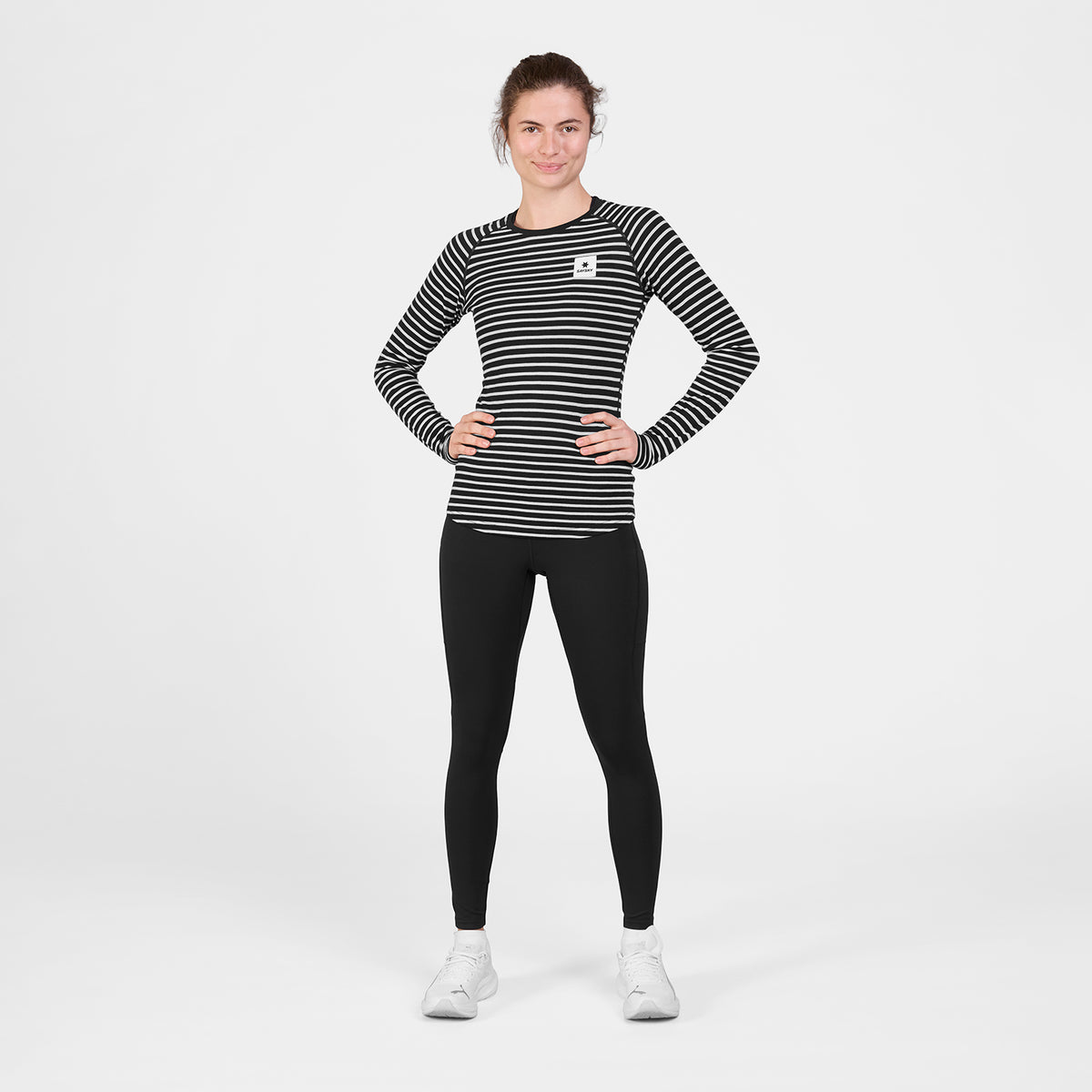 ランニングTシャツ（ロングスリーブ） SW20005c002 Wmns Merino 165 Long Sleeve - Stripes [レディーズ]