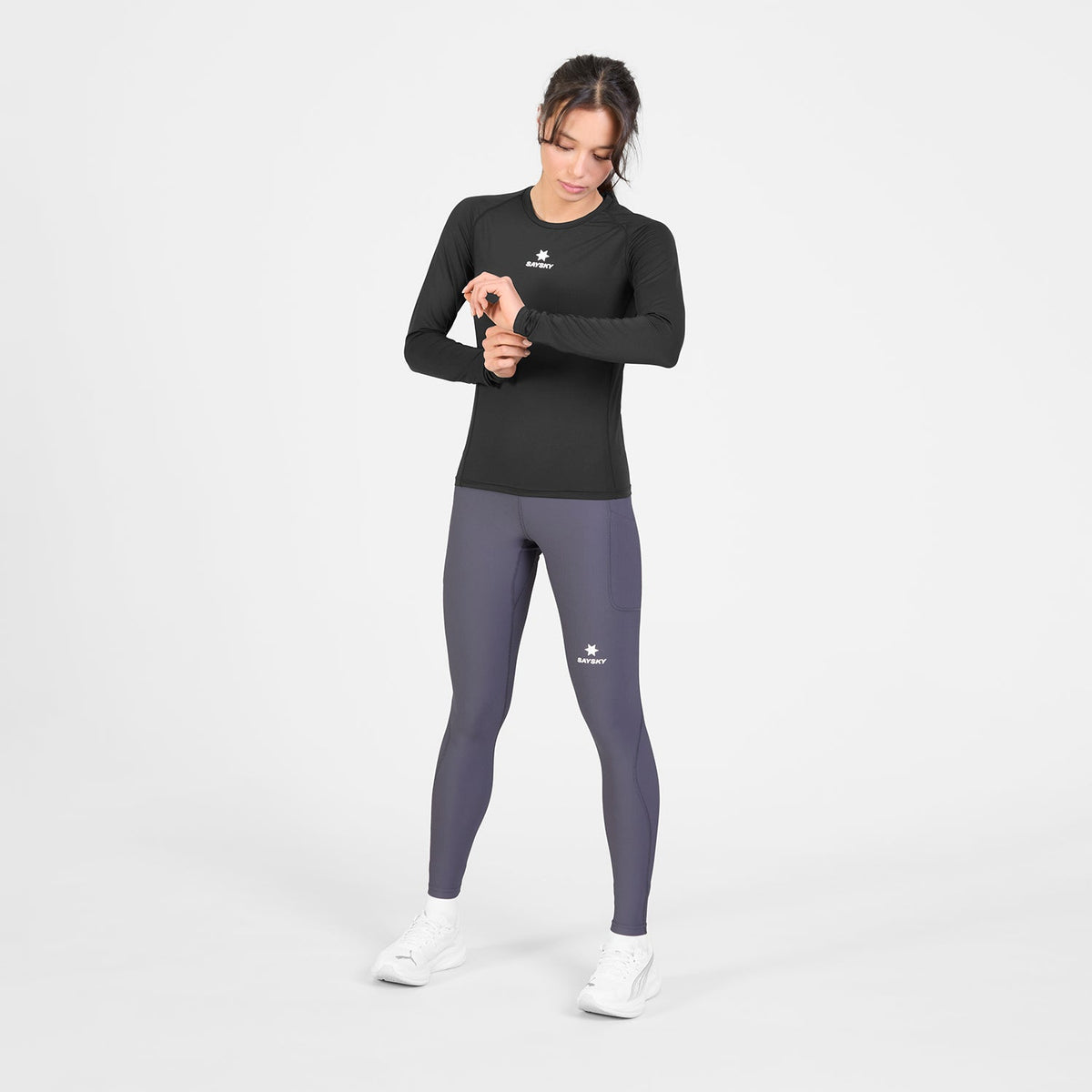 ランニングTシャツ（ロングスリーブ） SW20008c901 W Combat Tech Long Sleeve - Black [レディーズ]