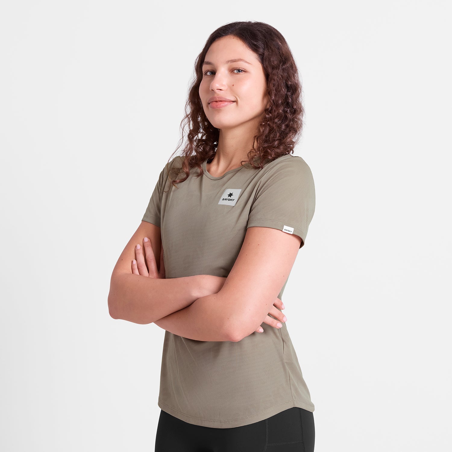 ランニングTシャツ SW25008c1070 W Reactive Flow T-shirt - Darkbeigelogo [レディーズ]