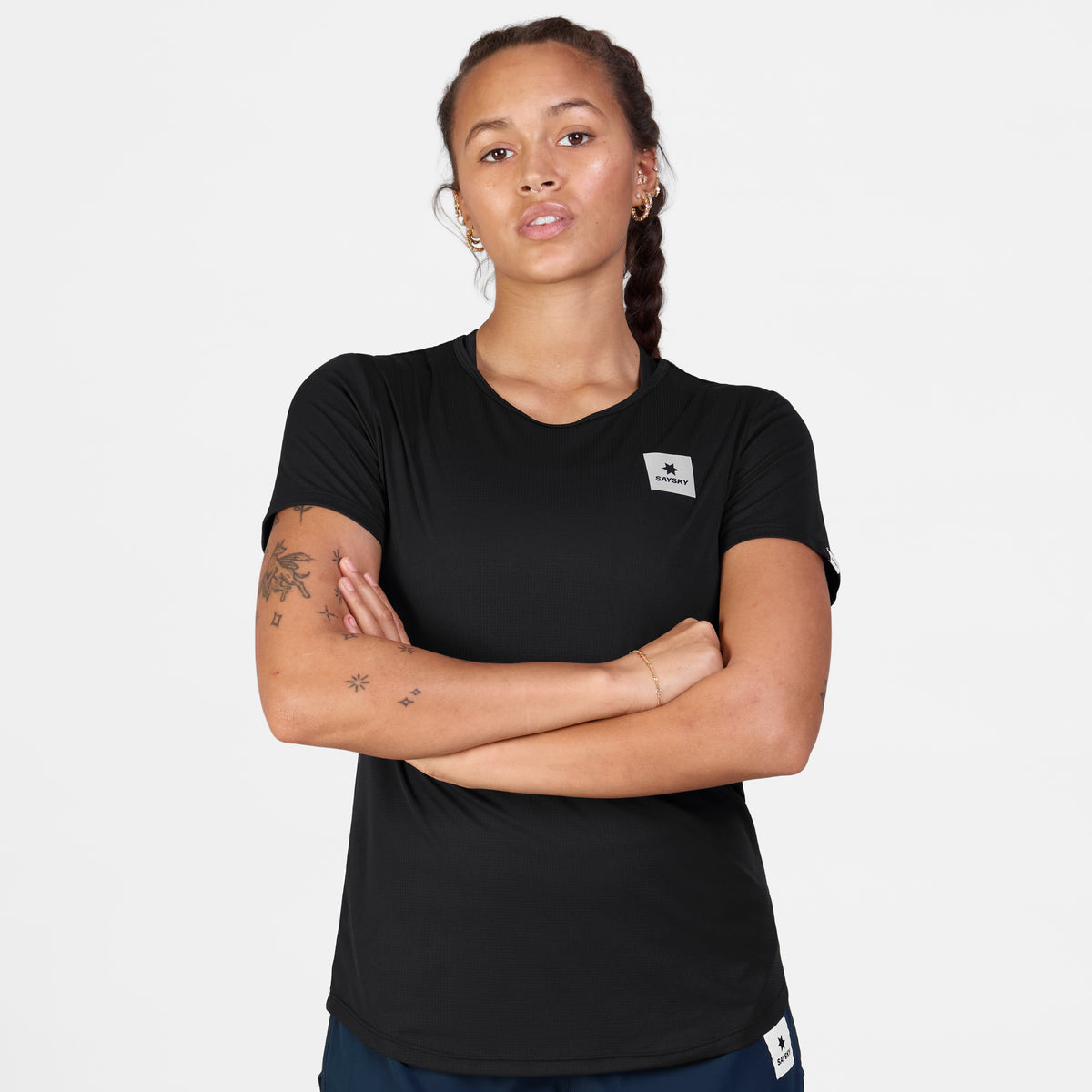 ランニングTシャツ SW25011c902 W Clean Flow T-shirt - Black [レディーズ]