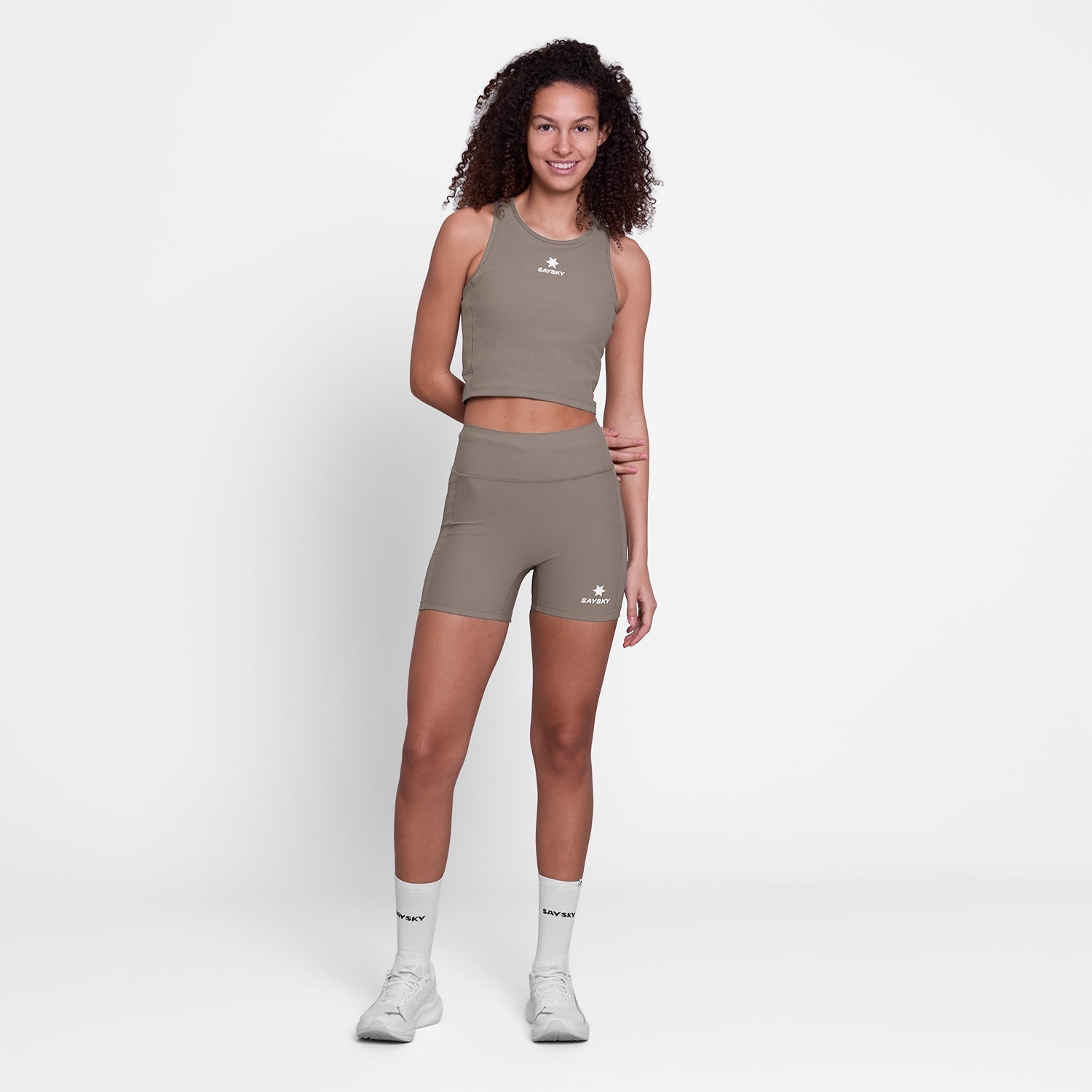 クロップトップ SW30005c714 W Combat Rib Crop Top - Taupe [レディーズ]