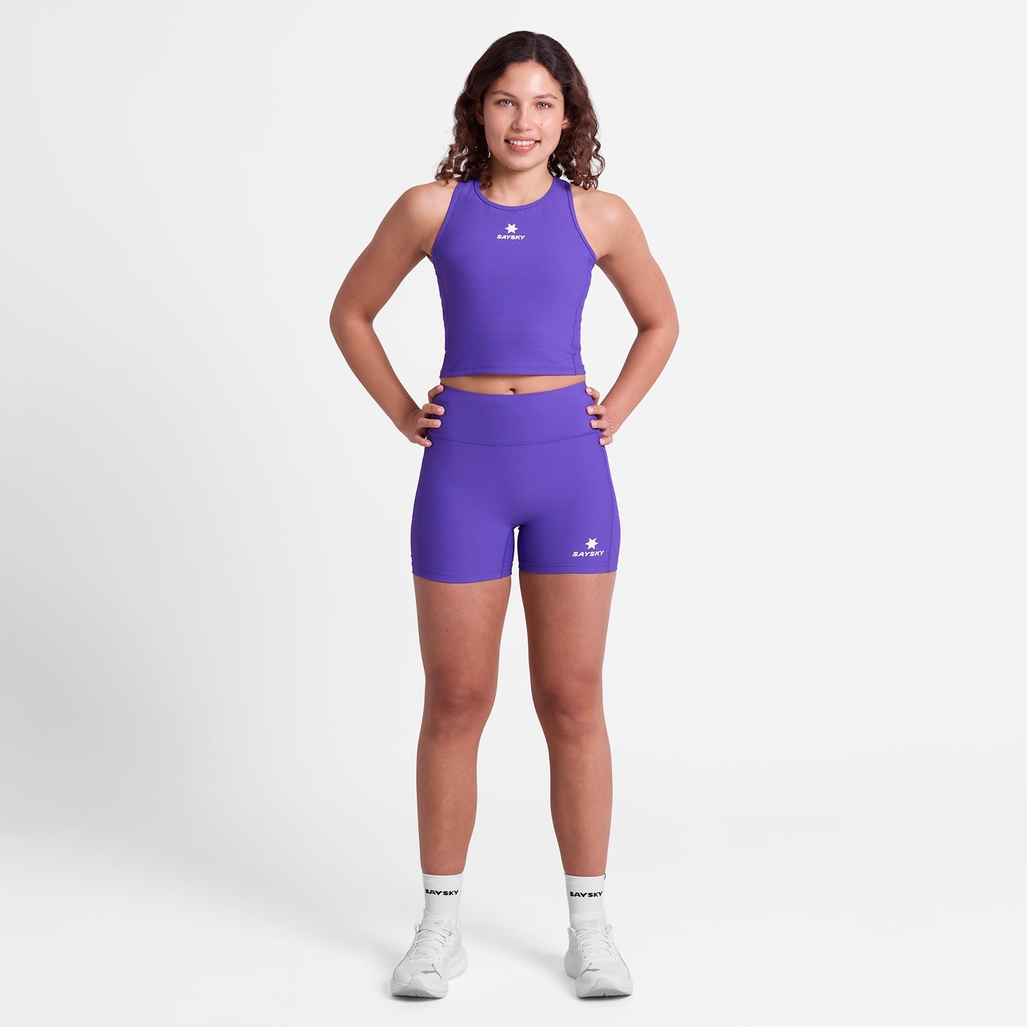 クロップトップ SW30005c715 W Combat Rib Crop Top - Purple [レディーズ]