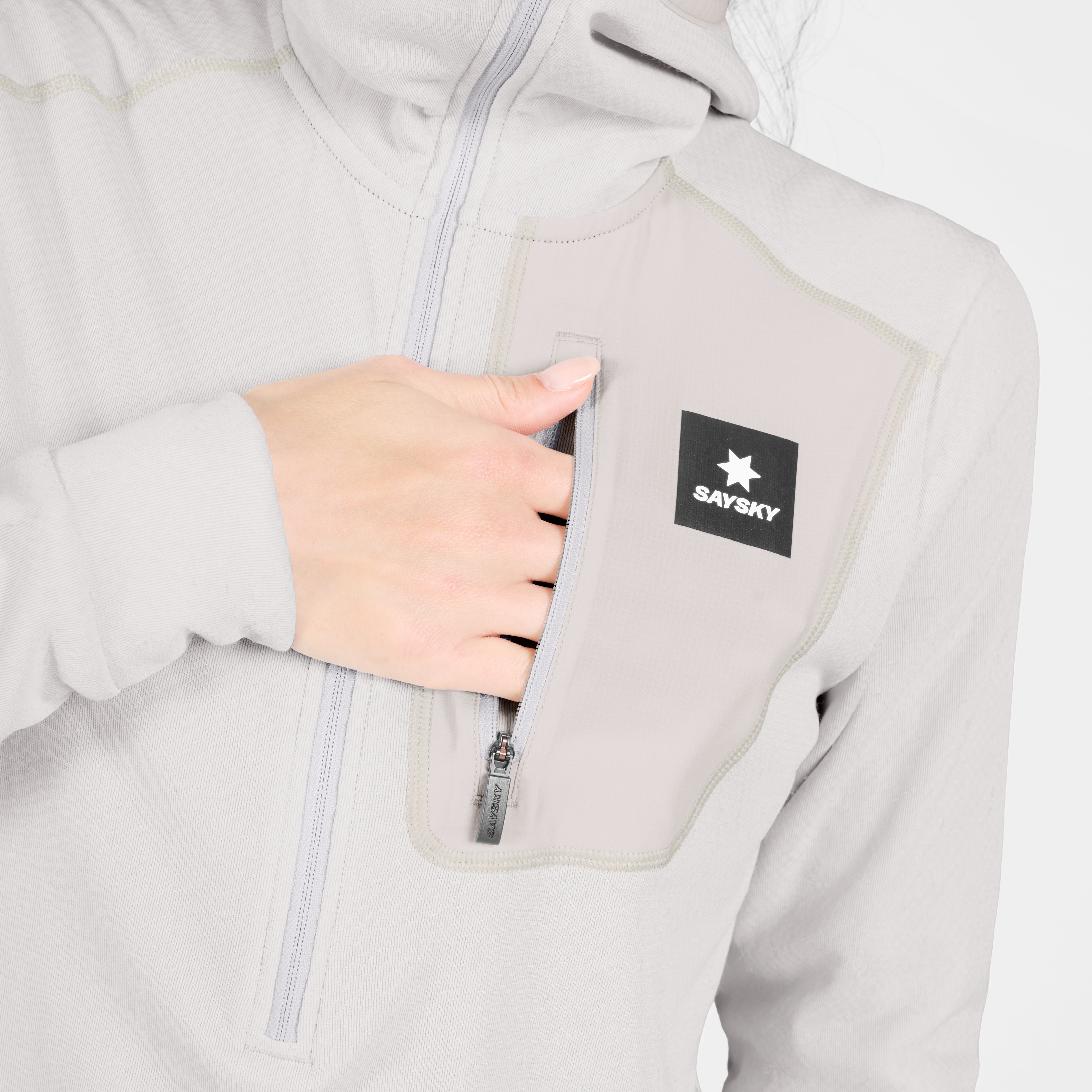 スウェットパーカー SW35001c610 W Combat Half Zip Fleece Hoodie - Grey [レディーズ]