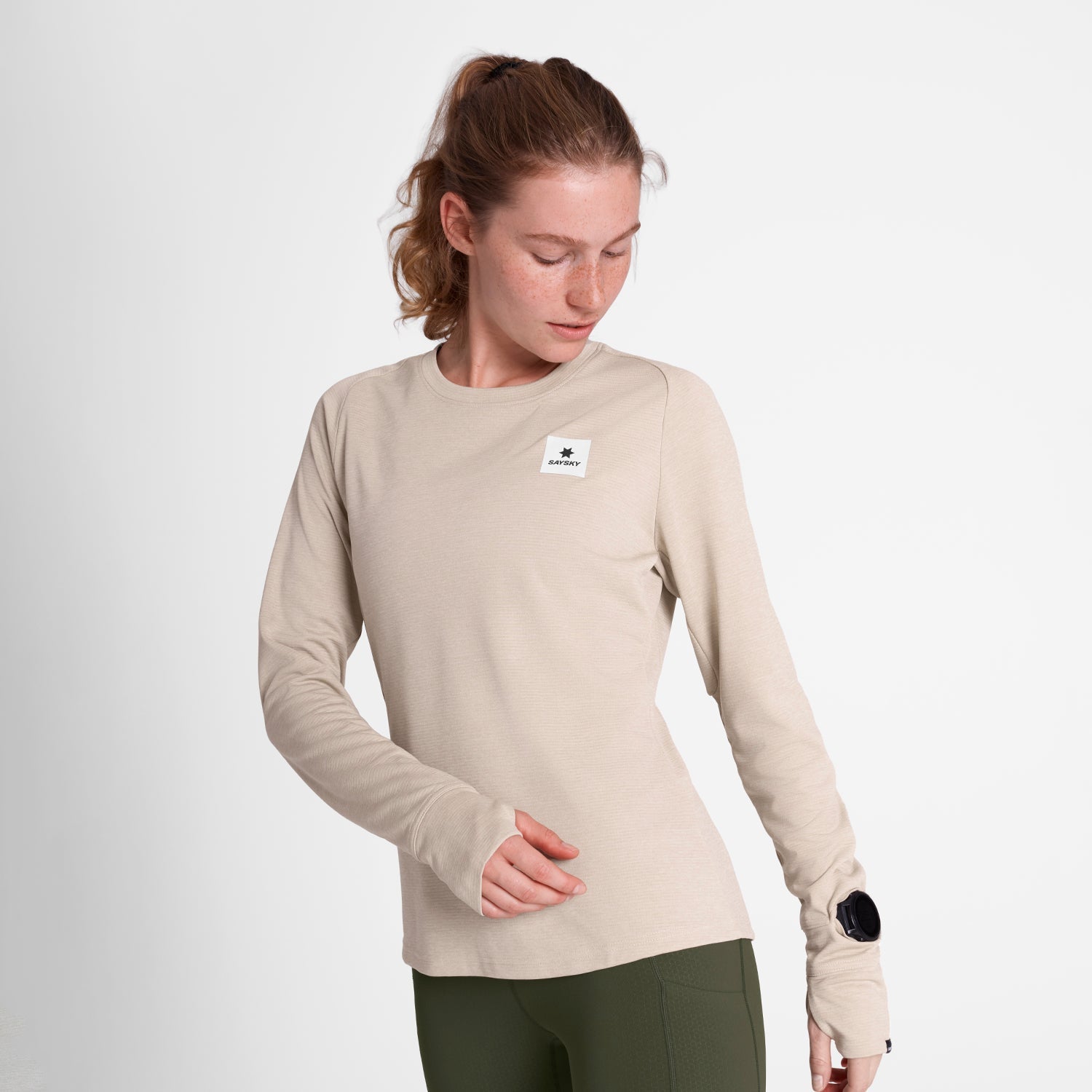 ランニングTシャツ（ロングスリーブ） SW35002c8003 W Clean Flow Long Sleeve - Beige [レディーズ]