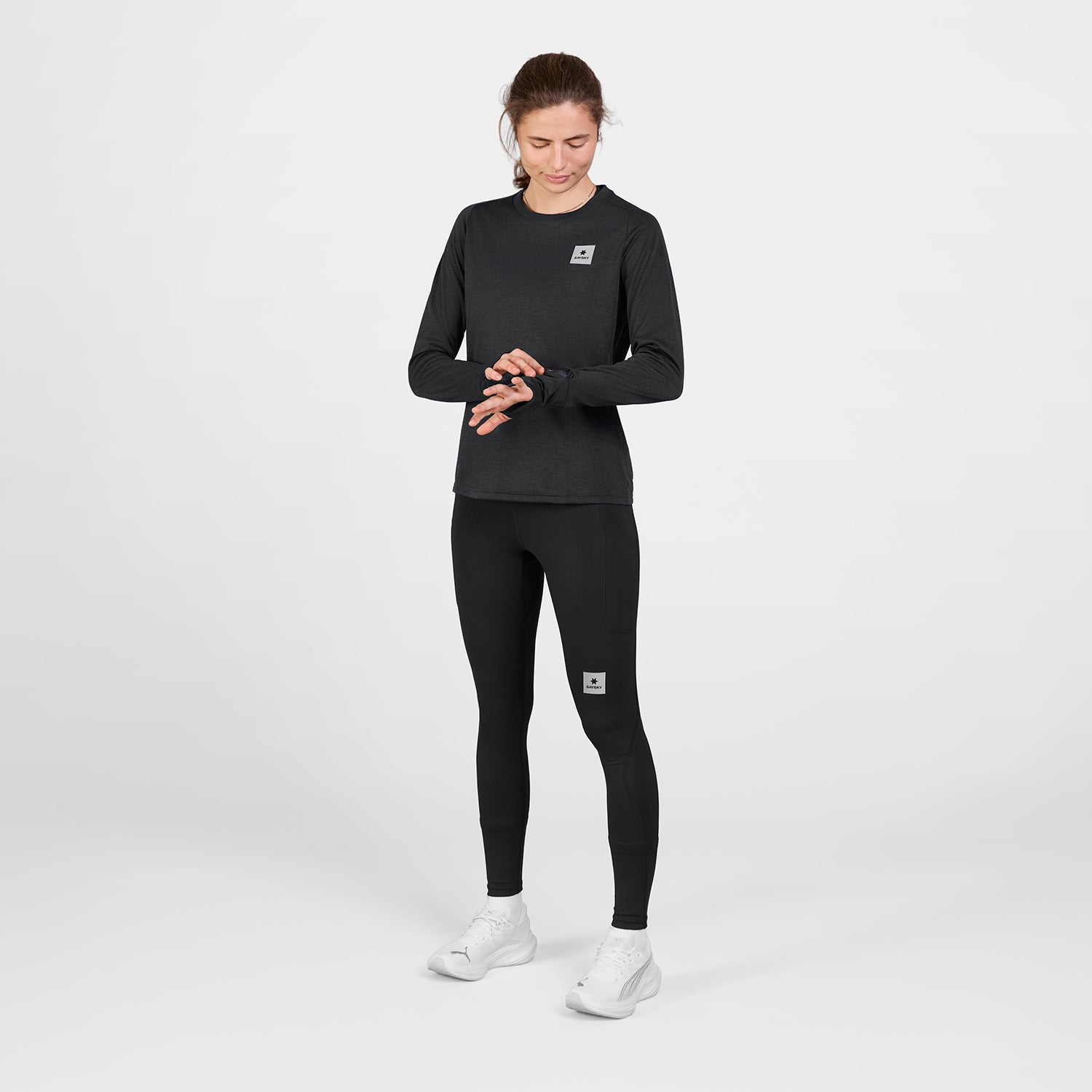 ランニングTシャツ（ロングスリーブ） SW35002c9001 W Clean Flow Long Sleeve - Black [レディーズ]