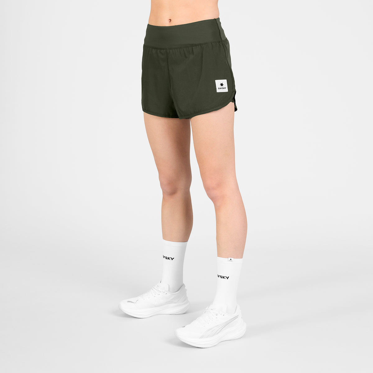 ランニングショーツ SW40001c301 W Pace Shorts 3inch - Green [レディーズ]