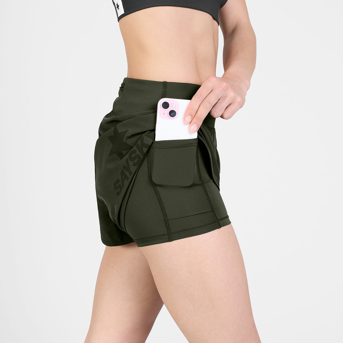 ランニングショーツ SW40001c301 W Pace Shorts 3inch - Green [レディーズ]