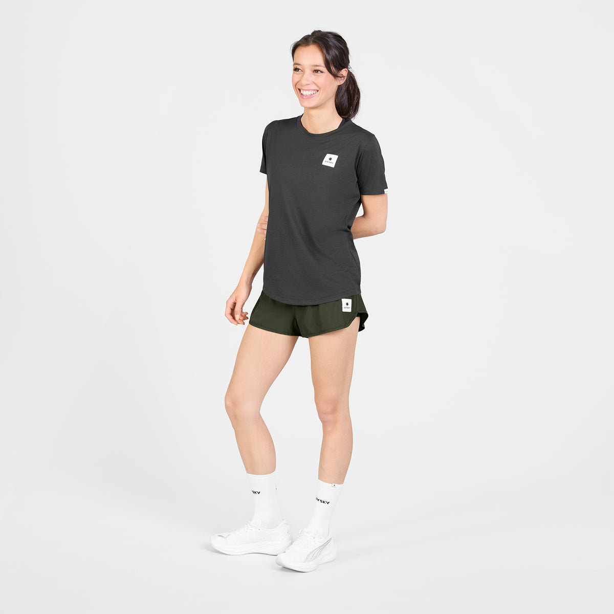 ランニングショーツ SW40001c301 W Pace Shorts 3inch - Green [レディーズ]