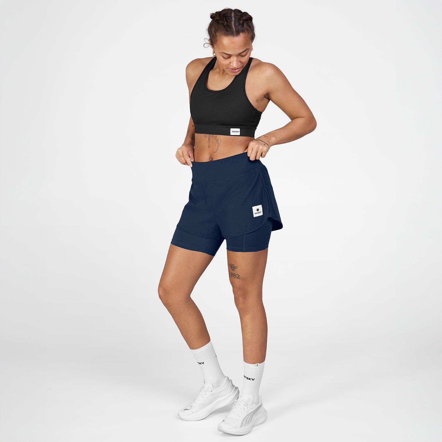 ランニングショーツ SW40002c201 W Pace 2-in-1 Shorts 3inch - Blue [レディーズ]