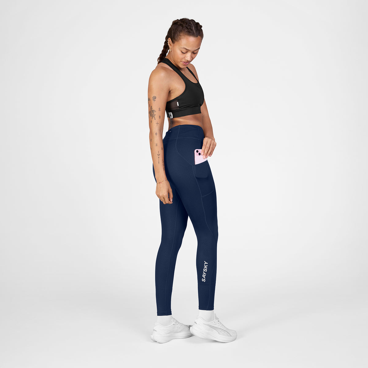 ランニングタイツ SW50005c201 W Combat+ Long Tights - Blue [レディーズ]