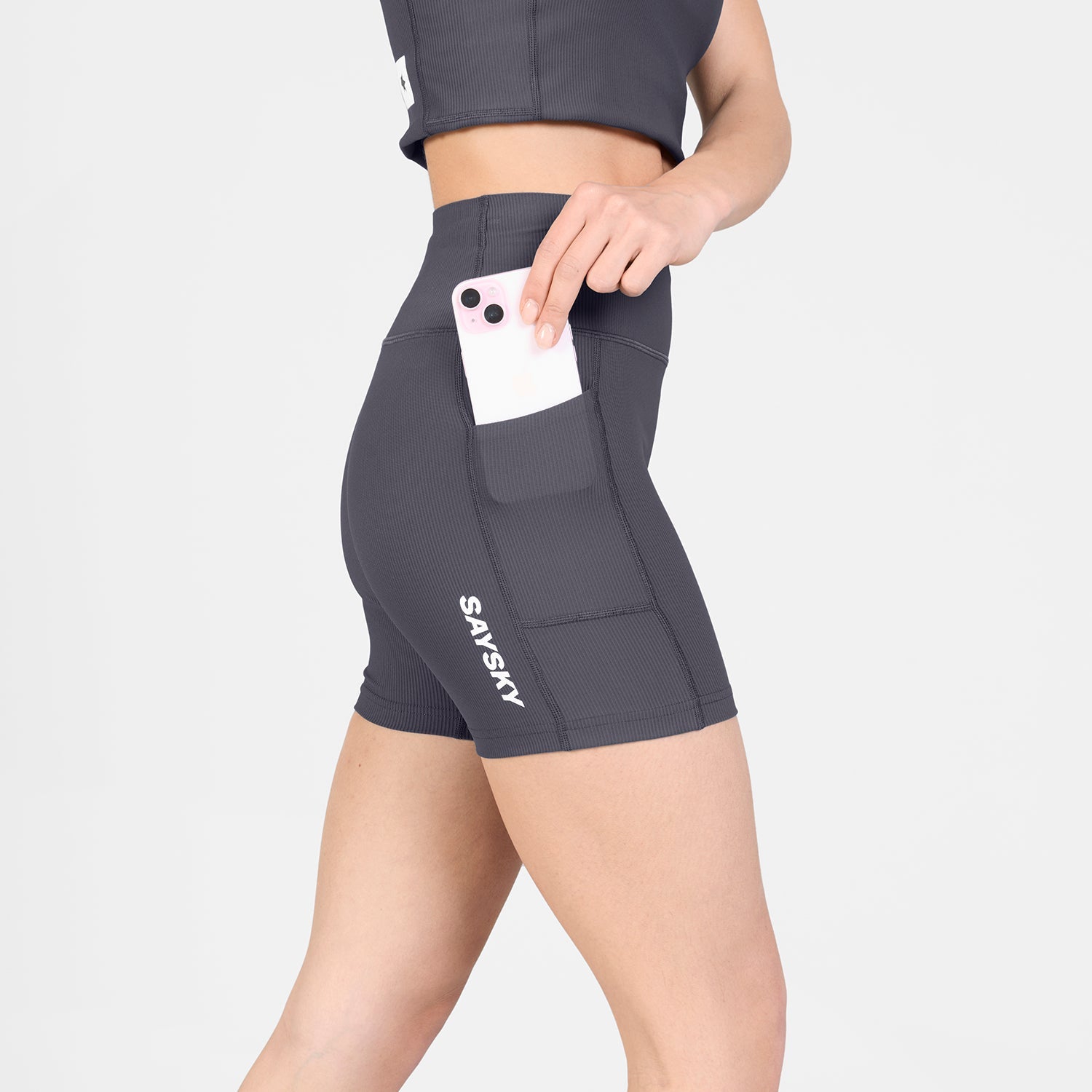 ランニングタイツ SW55002c611 W Combat+ Rib Short Tights 4inch - Grey [レディーズ]