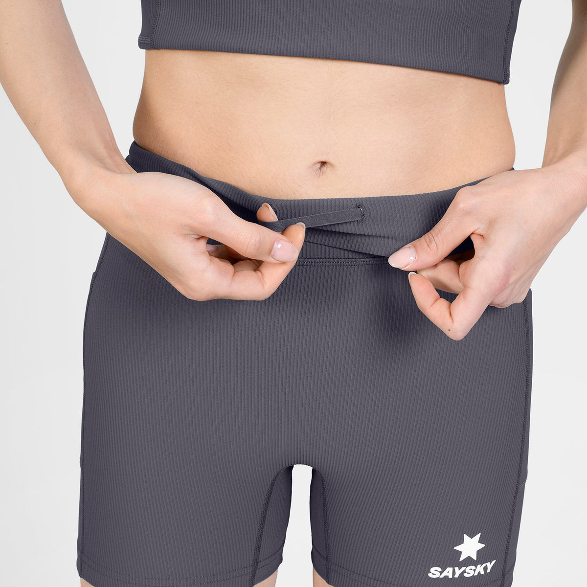 ランニングタイツ SW55002c611 W Combat+ Rib Short Tights 4inch - Grey [レディーズ]