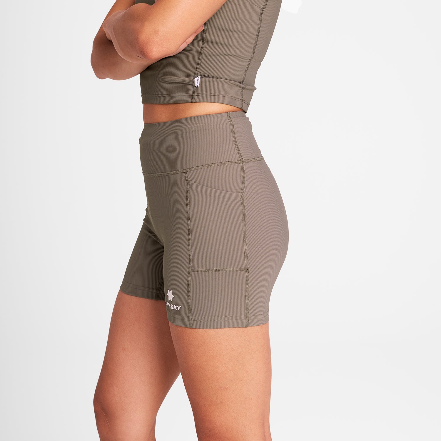 ランニングタイツ SW55002c714 W Combat+ Rib Short Tights 4inch - Taupe [レディーズ]