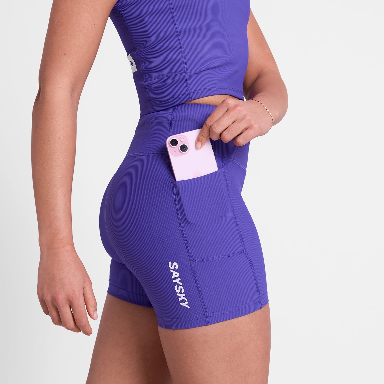 ランニングタイツ SW55002c715 W Combat+ Rib Short Tights 4inch - Purple [レディーズ]