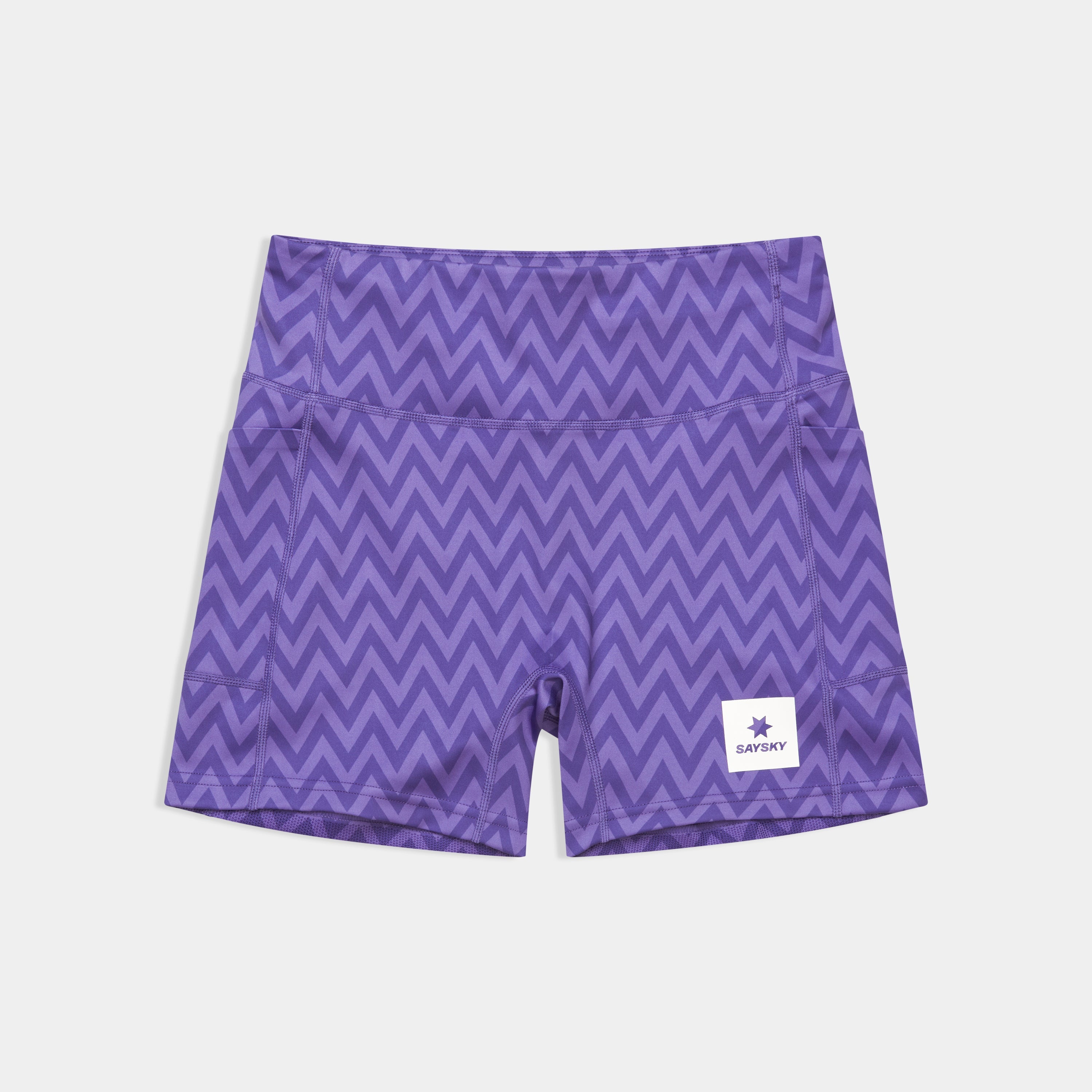 ランニングタイツ SW55011c1061 W Zig Zag Combat+ Short Tights 4inch - Purplezigzag [レディーズ]