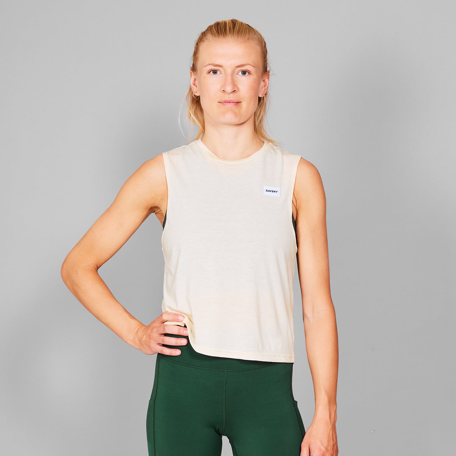 【美品】SAYSKY ホワイト 白 タンクトップ シングレット 美品】SAYSKY ホワイト 白 タンクトップ シングレット - メルカリ