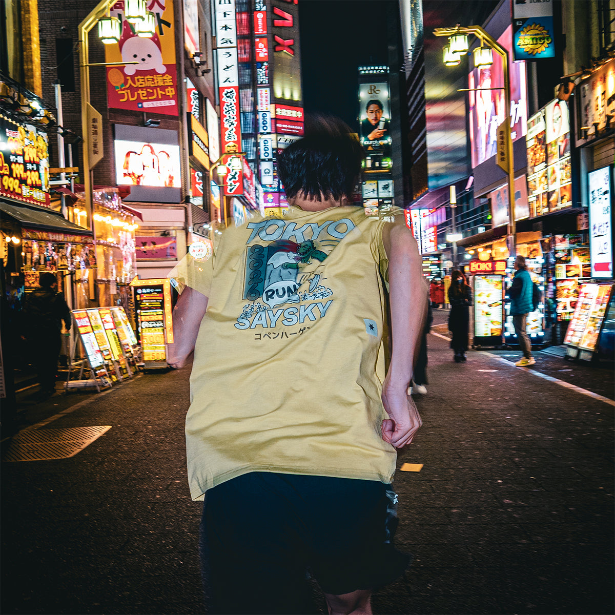 ランニングTシャツ ZMRSS20c3008 Logo Pace Tokyo 2026 T-shirt - Green Melange [メンズ]