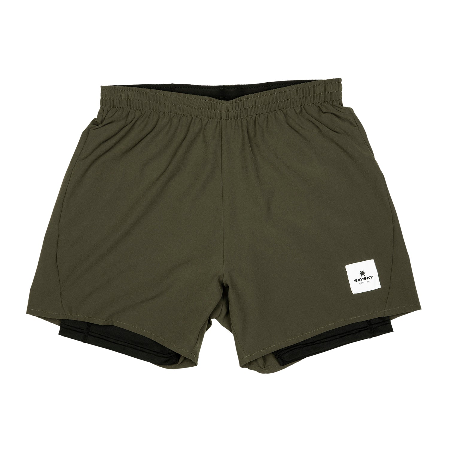 ランニングショーツ BMRSH04 2-in-1 Shorts - Olive Green [ユニセックス]