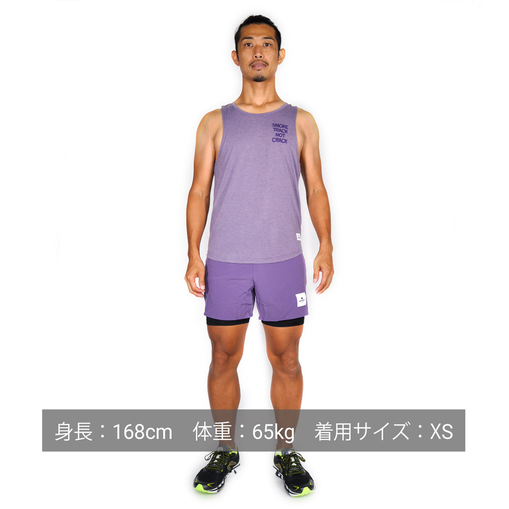 モーションシングレット GMRSI07 Smoke Track Motion Singlet - Purple Sage [ユニセックス]