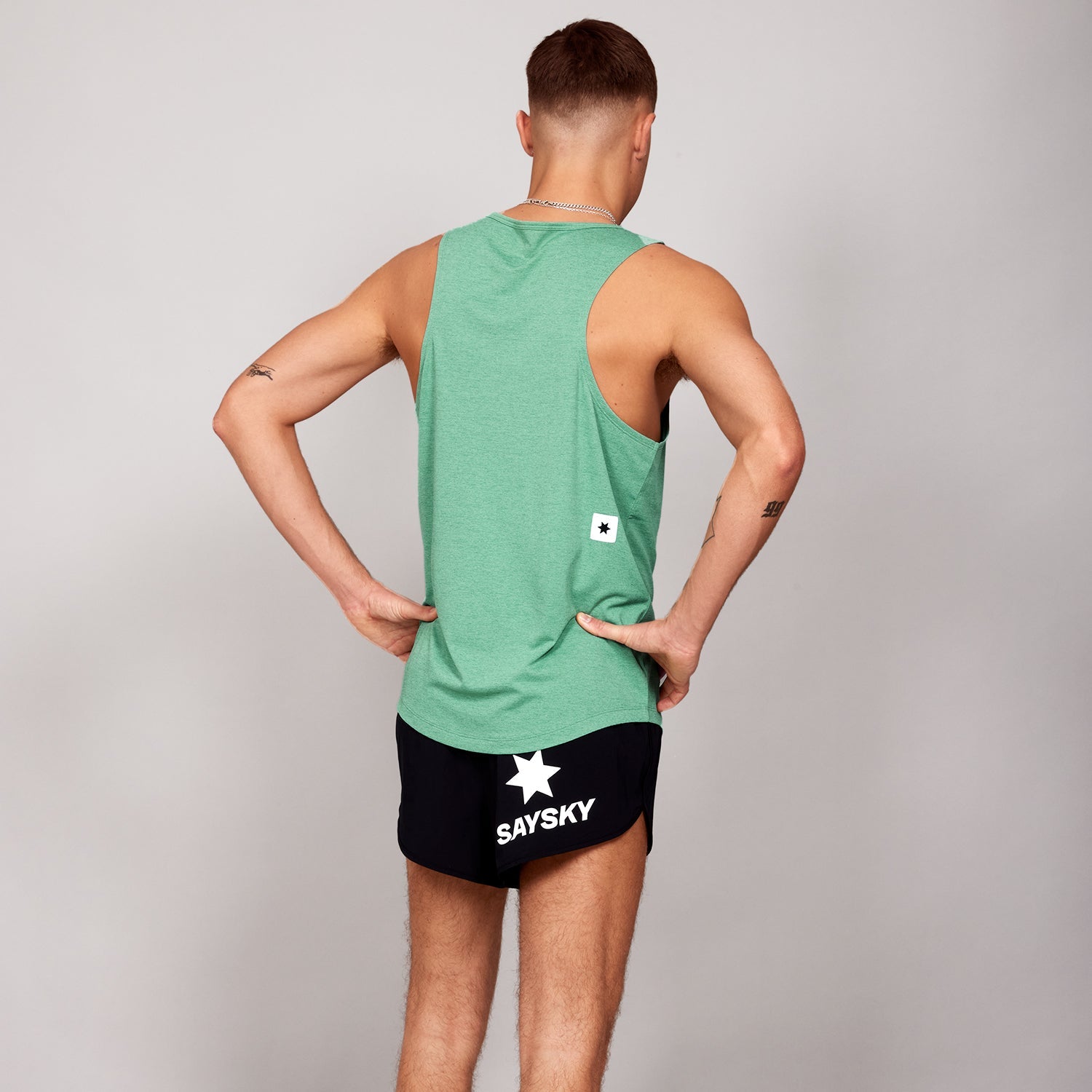 □ 公式 □ SAYSKY/セイスカイ レースシングレット LMRSI30c3004 Logo Combat Singlet - Green [メンズ]