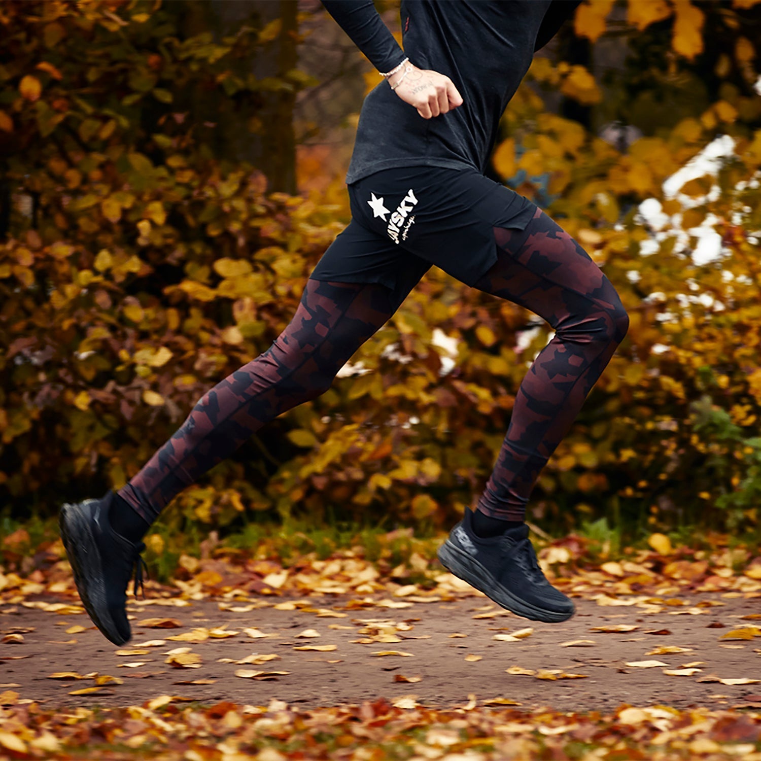 ロングタイツ HMRLT02 Splinter Eco Combat Tights - Black Camo [ユニセックス]