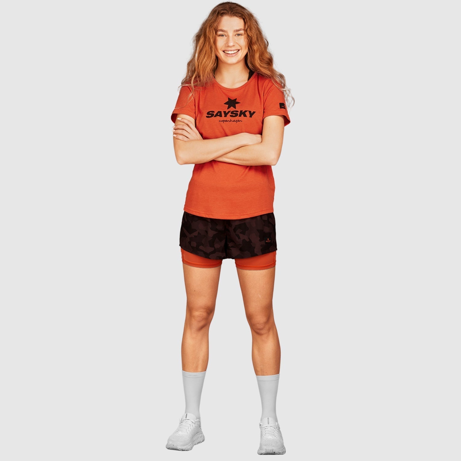 ランニングショーツ HGRSH01 Wmns Splinter 2-in-1 Shorts - Black Camo [レディーズ]