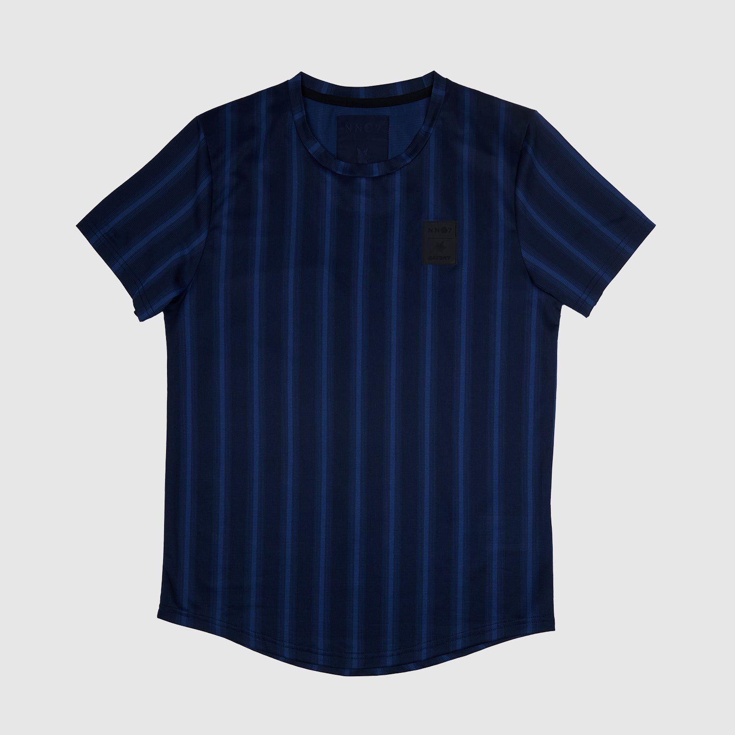 ランニングTシャツ ZMRSS05 Nn07 X Saysky Combat T-shirt - Black/Navy Stripe [ユニセックス]