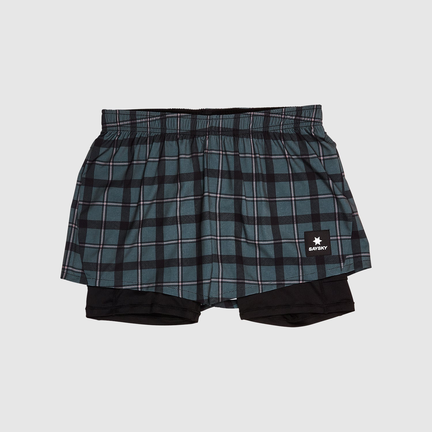 ランニングショーツ KWRSH04c1007 Wmns Checker Pace 2-in-1 Shorts 3inch - Grey [レディーズ]