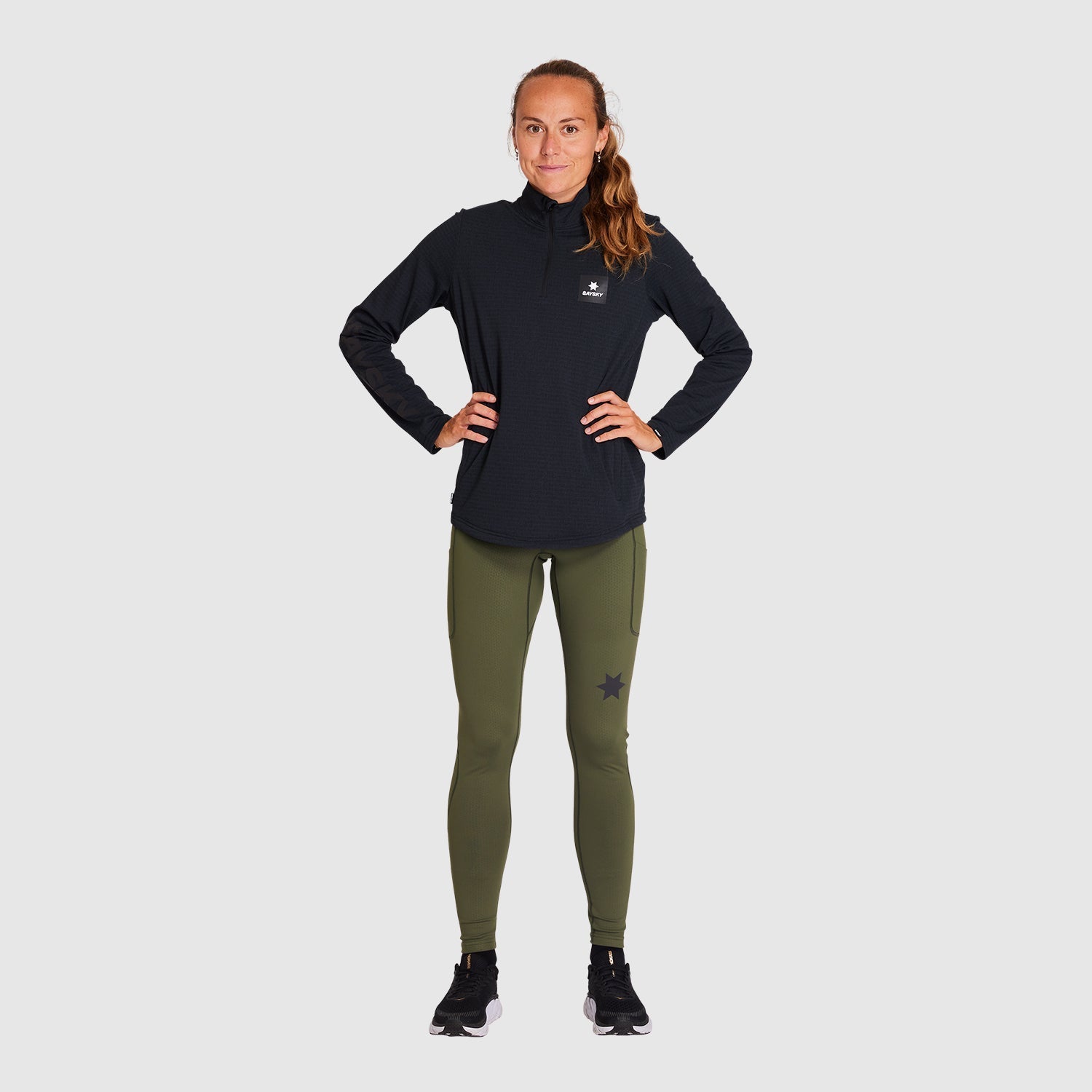 ランニングフリース KWRFL03c9001 Wmns Blaze Half Zip Light-weight Fleece - Black [レディーズ]