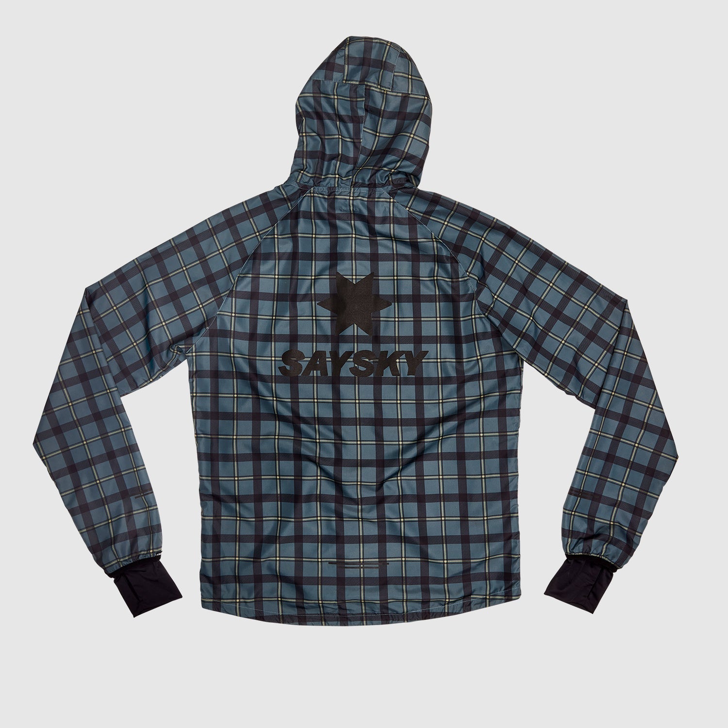 □ 公式 □ SAYSKY/セイスカイ ランニングジャケット KMRJA02c1008 Checker Pace Jacket - Grey [メンズ]