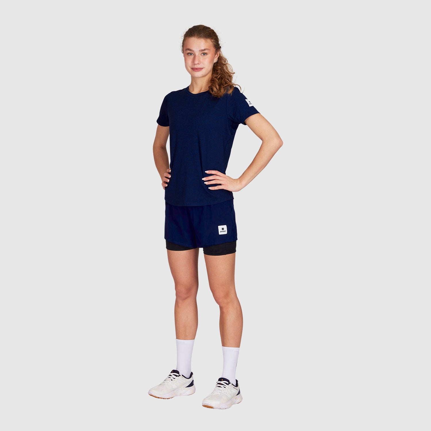 ランニングTシャツ XWRSS20c2001 Wmns Clean Pace T-shirt - Blue [レディーズ]