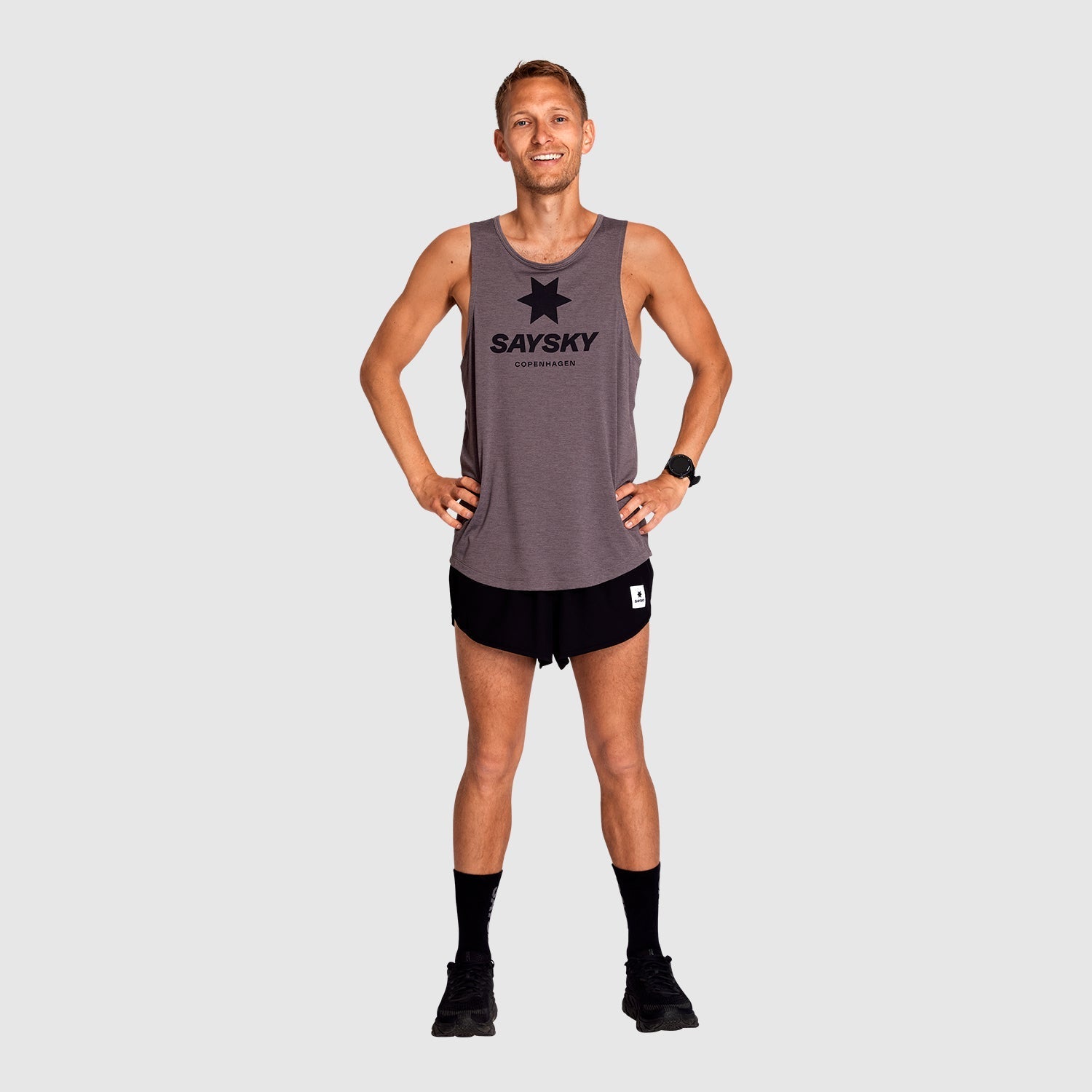 □ 公式 □ SAYSKY/セイスカイ レースシングレット KMRSI01c7003 Logo Combat Singlet - Purple [メンズ ]