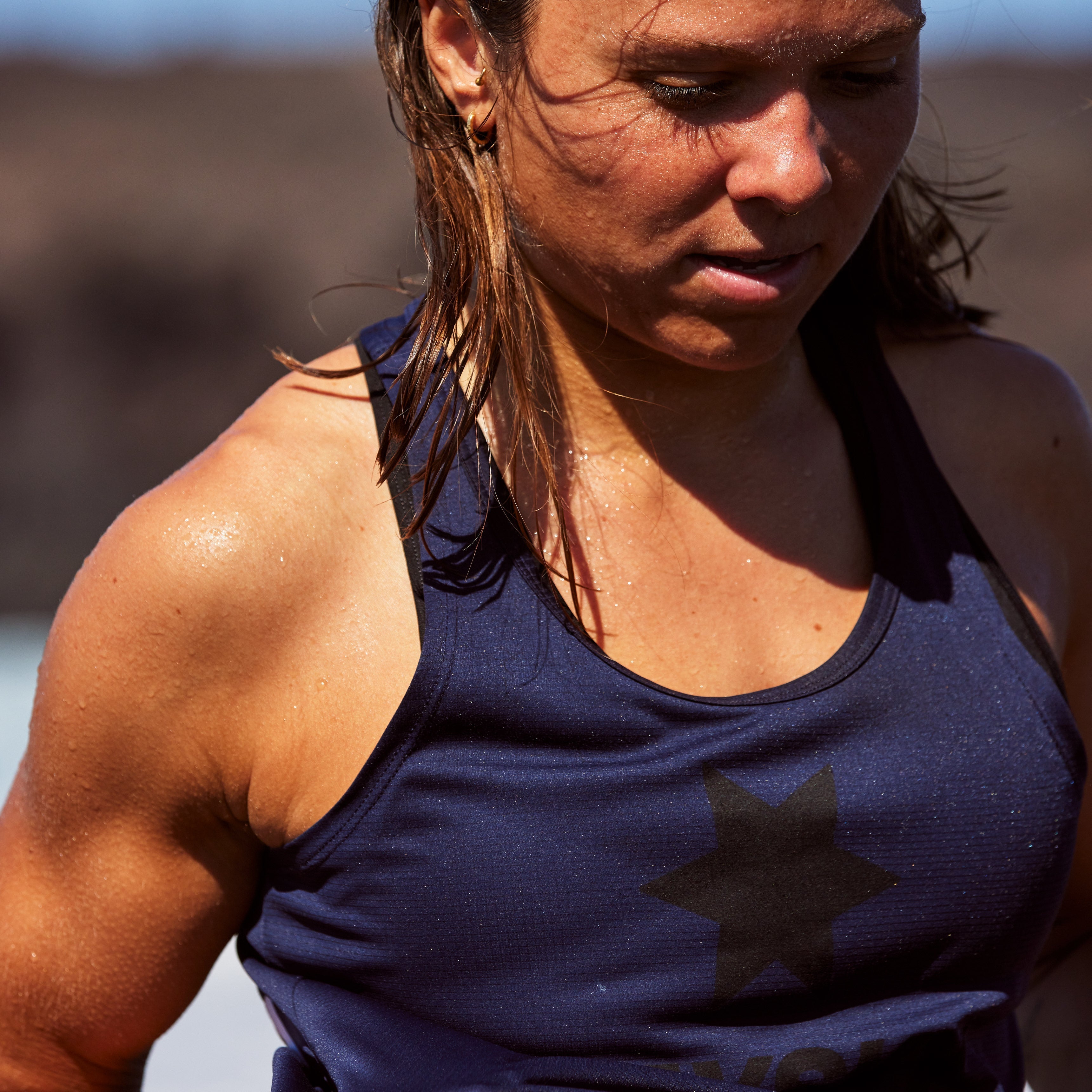 レースシングレット JWRSI09c201 Wmns Logo Flow Singlet - Blue [レディーズ]