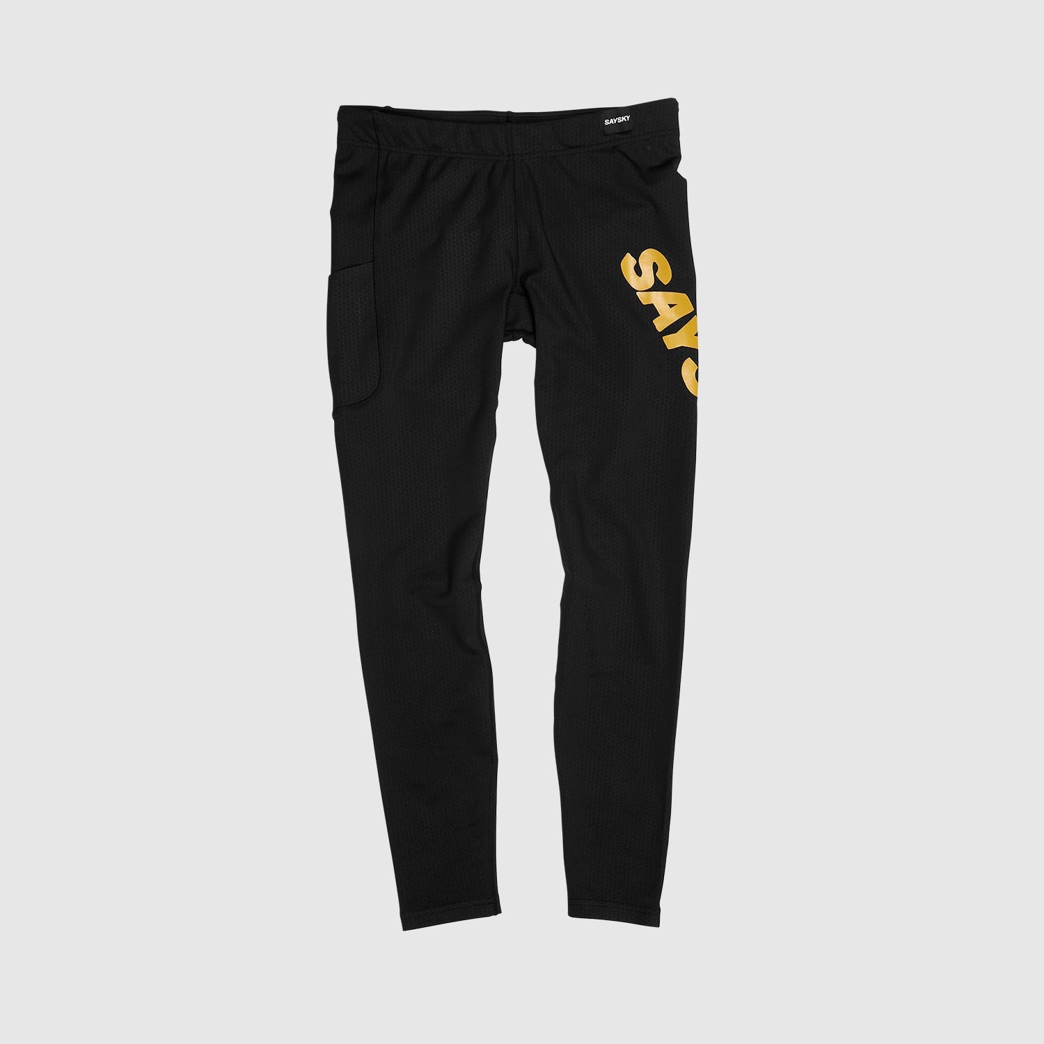 ロングタイツ KMRLT02c901 Logo Pace+ Long Tights - Black [メンズ]