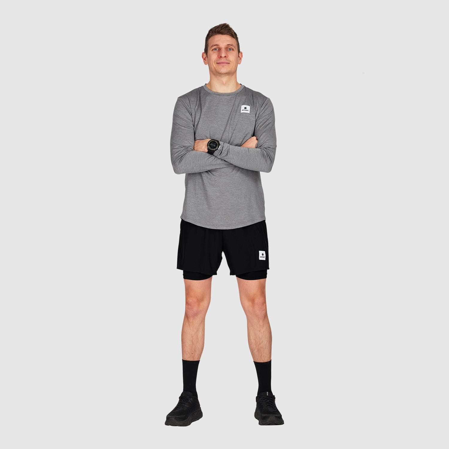 □ 公式 □ SAYSKY/セイスカイ ランニングショーツ XMRSH20c901 2-in-1 Pace Short 5inch - Black  [メンズ]