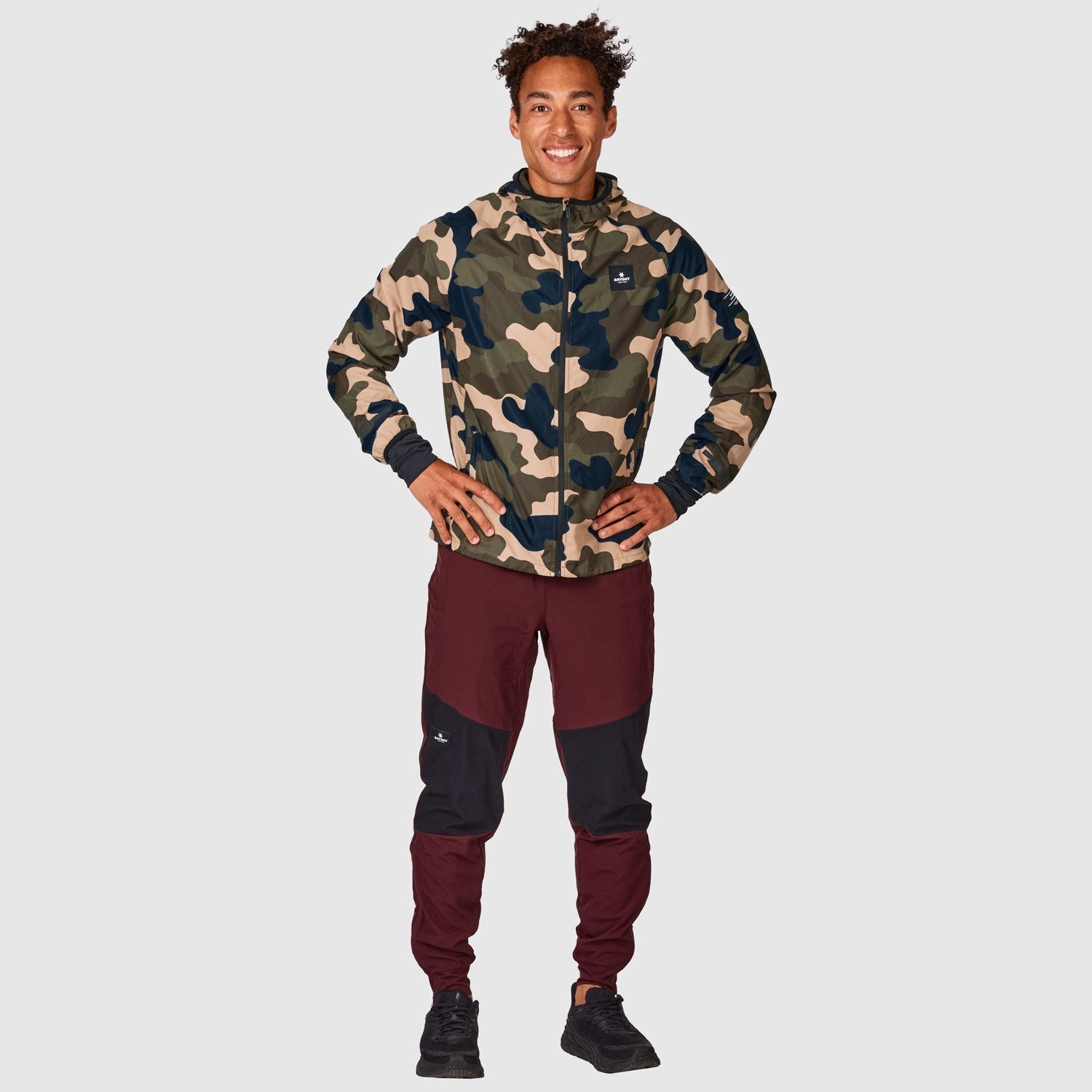 □ 公式 □ SAYSKY/セイスカイ ランニングジャケット IMRJA06 Camo Pace Jacket - Woodland Camo  [ユニセックス]