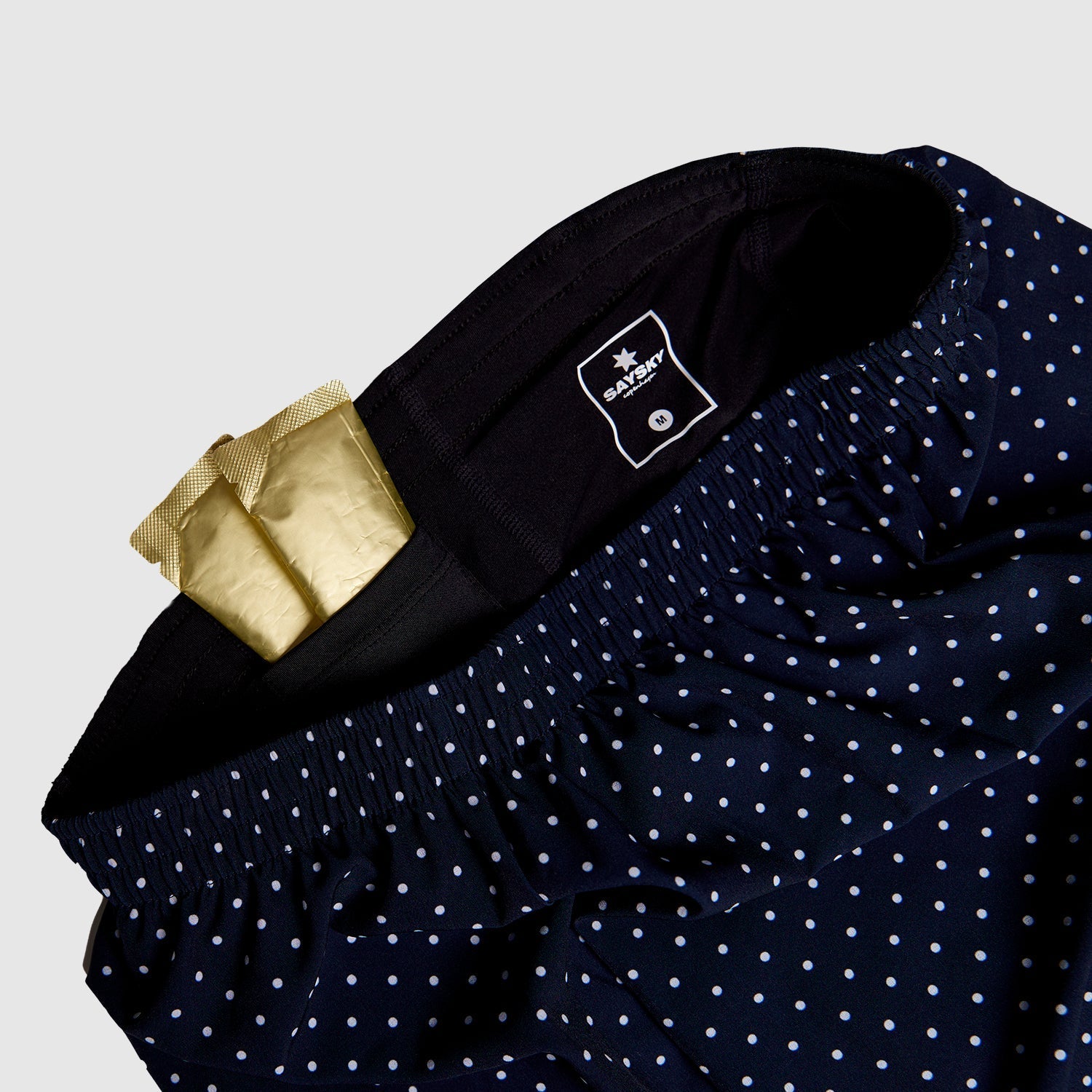 ランニングショーツ IMRSH02 2-in-1 Shorts - Sky Captain Polka Dot Dark Blue/Black [ユニセックス]