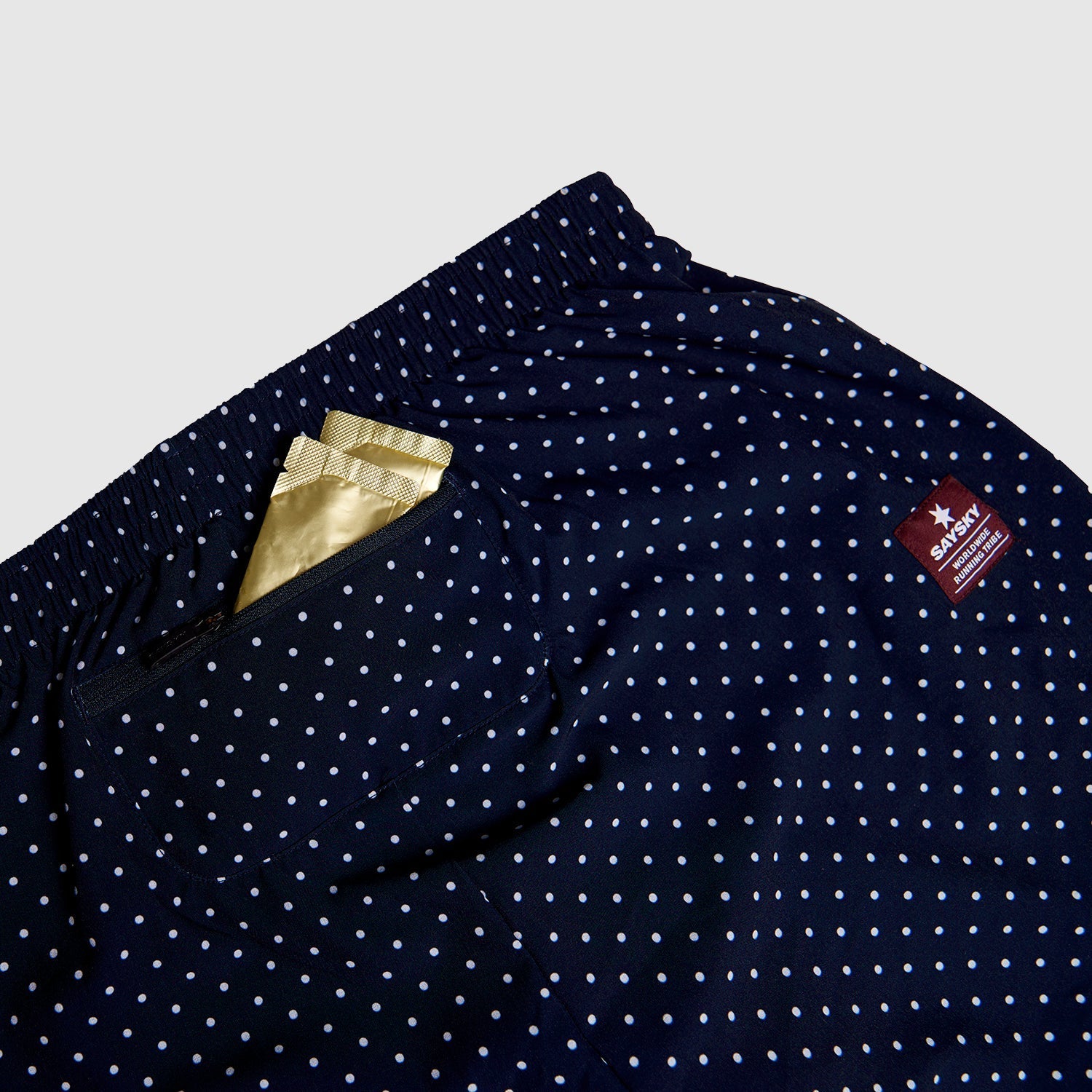 ランニングショーツ IMRSH02 2-in-1 Shorts - Sky Captain Polka Dot Dark Blue/Black [ユニセックス]